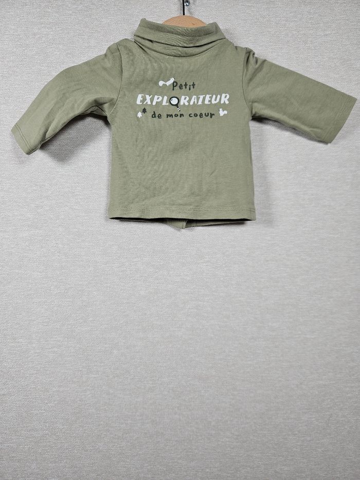 T-shirt manche longue kiabi 1 mois 52-55cm