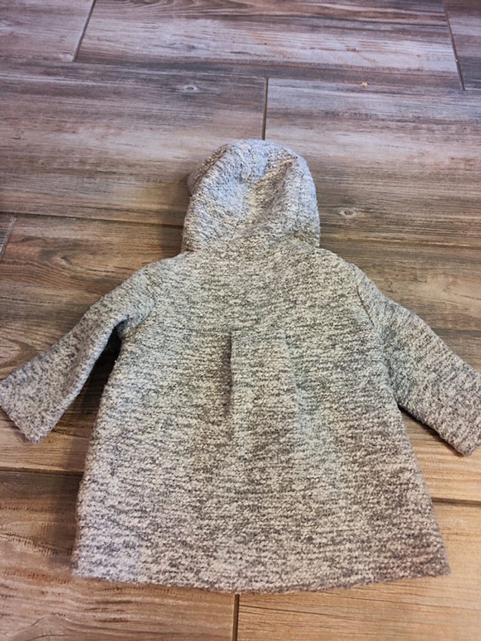Manteau avec capuche gris blanc Unit Girl Outerwear Taille 6 mois - photo numéro 3