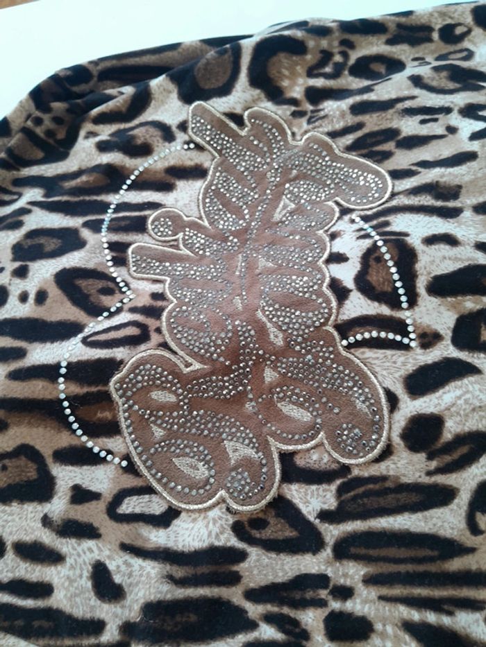 Veste capuche zip leopard brodé et strass Redial Luxury - photo numéro 11