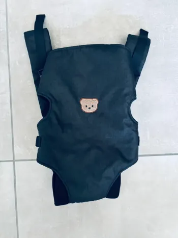 Magnifique porte bébé souple motif ours noir neuf