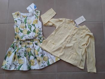 Ensemble robe cérémonie + gilet MAYORAL fille 5 ans NEUF