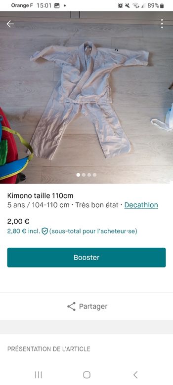 Kimono 5 ans