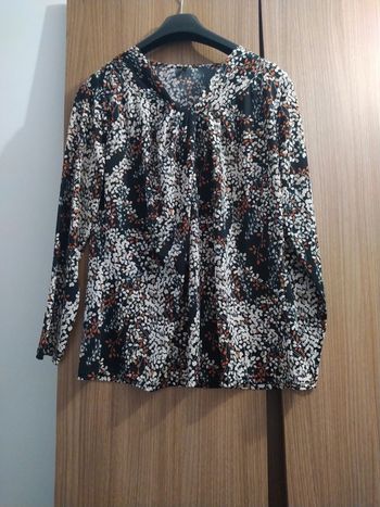Blouse fleurie manches longues