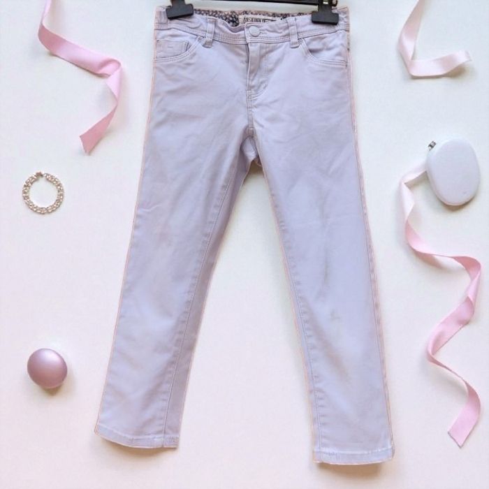 Pantalon skinny fille 8 ans mauve gris Okaïdi