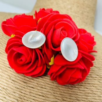 🔥 Boutons de Manchettes vintage chic. Nacre véritable. Ovales.