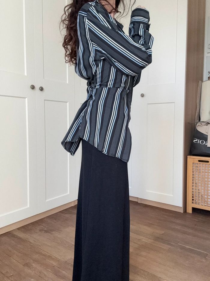 Chemise vintage oversize office siren look - photo numéro 2