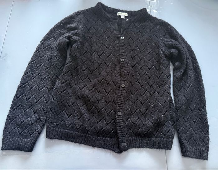 Beau cardigan gilet fille T 10 ans Vert Baudet couleur noir  Très bon état - photo numéro 5