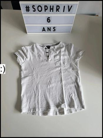 T shirt blanc 6 ans