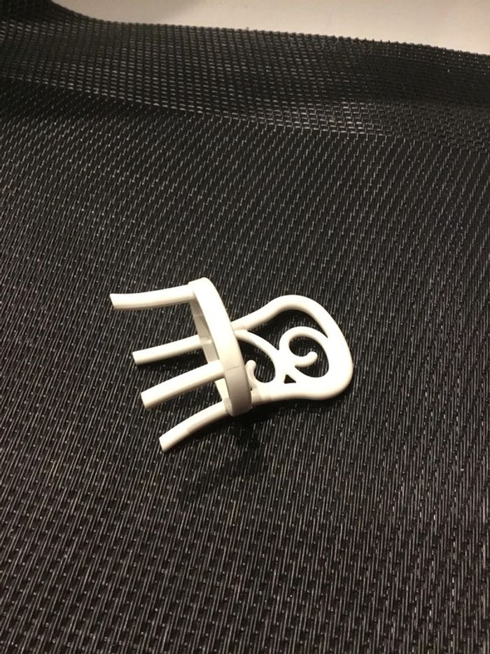 Playmobil chaise blanche assise bleu à pois pièces détachées maison cuisine - photo numéro 2