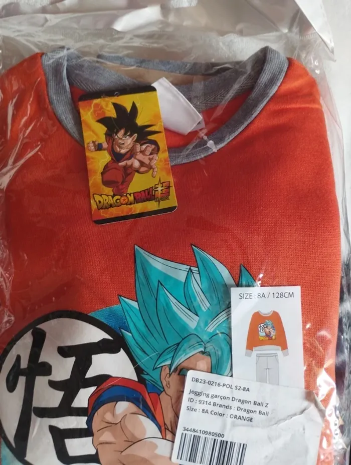 Ensemble jogging survêtement dragon ball z neuf 5 ans