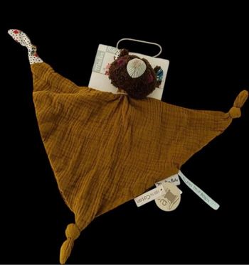 ❤️B4272 Doudou Plat Mouchoir Ours Marron  MOULIN ROTY LES JOLIS TROP BEAUX