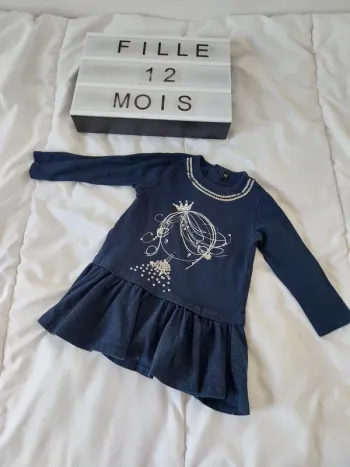 Tunique manche longue fille 12 mois