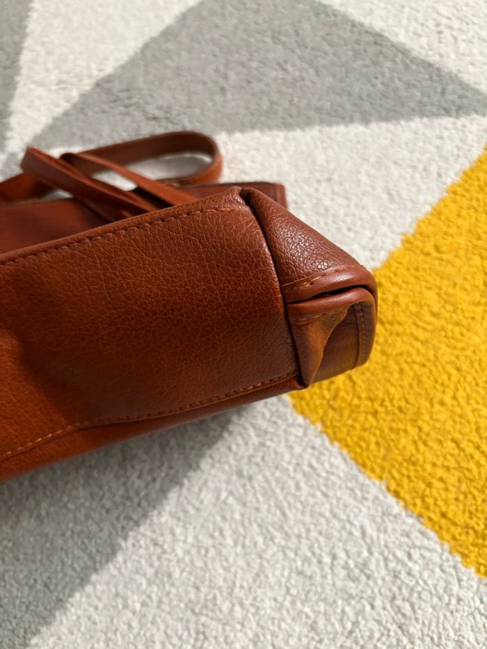 Sac à main vintage Lorenzo en cuir couleur marron - photo numéro 8