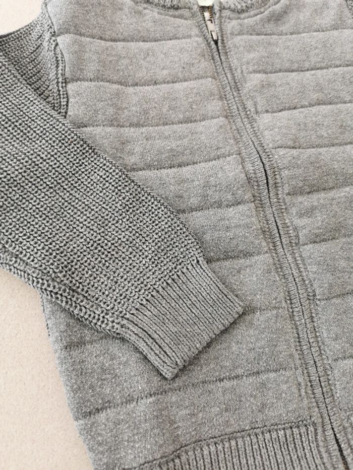 Gilet gris zippé style bomber Mango 3 ans - photo numéro 2
