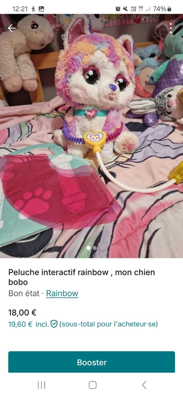 Peluche interactif rainbow
