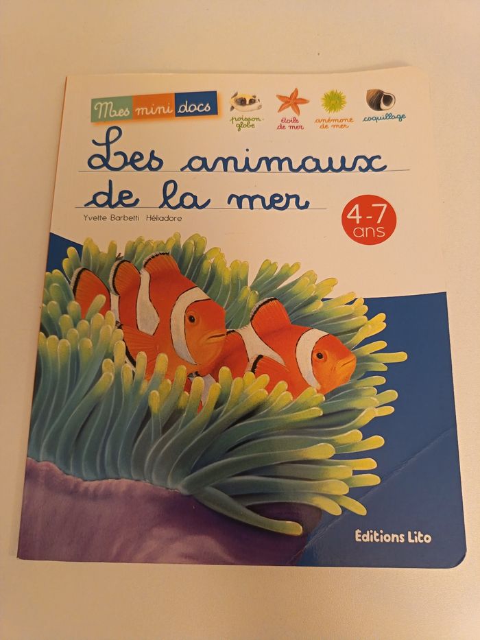 Livre " Les animaux de la mer"