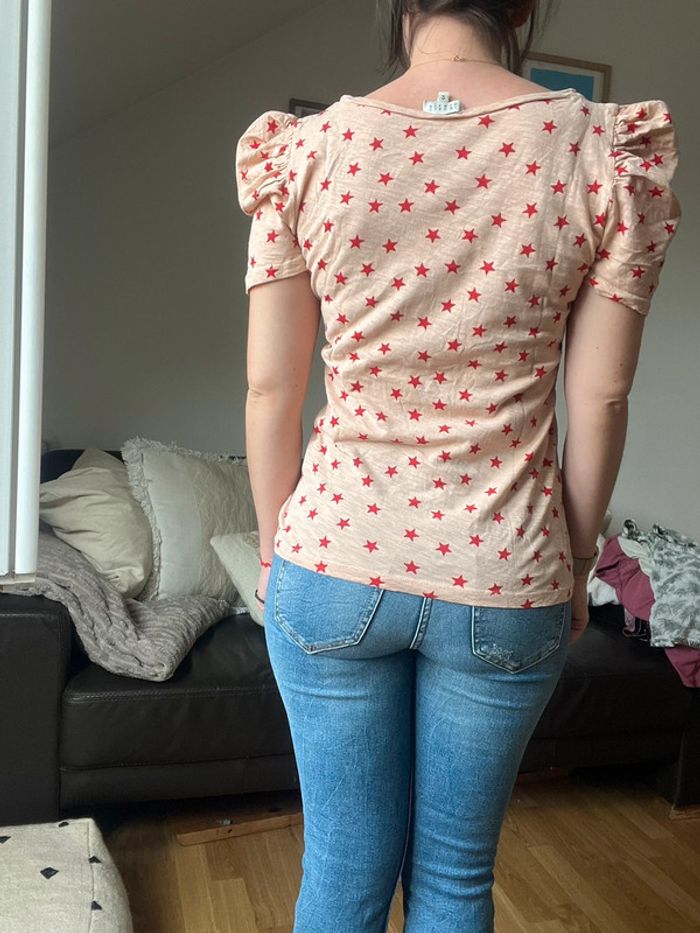 Tee shirt à épaulettes - Claudie Pierlot - 38 - photo numéro 3