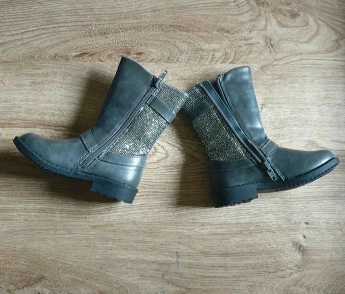 🩷 Bottes effet cuir avec boucles et strass Orchestra Pointure 24 neuve #emyfleury_pointure24fille - photo numéro 5