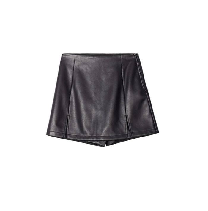 💜 Jupe short simili cuir taille XL 42 Cache cache #emyfleury_42femme - photo numéro 3