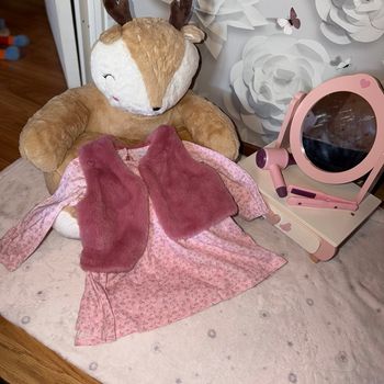 Ensemble robe manches longues et boléro - T18mois - mes petits cailloux 