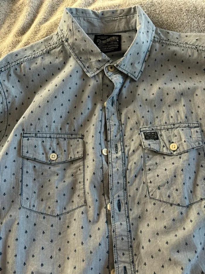 Chemise bleu avec petit motifs - photo numéro 3