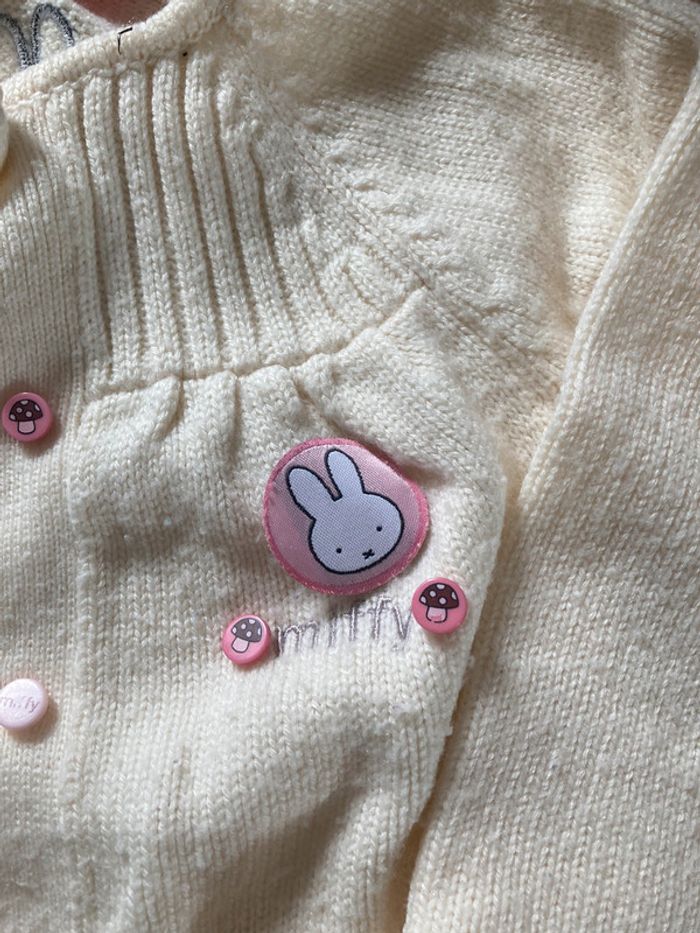 Gilet à boutons blanc taille 12mois - photo numéro 2