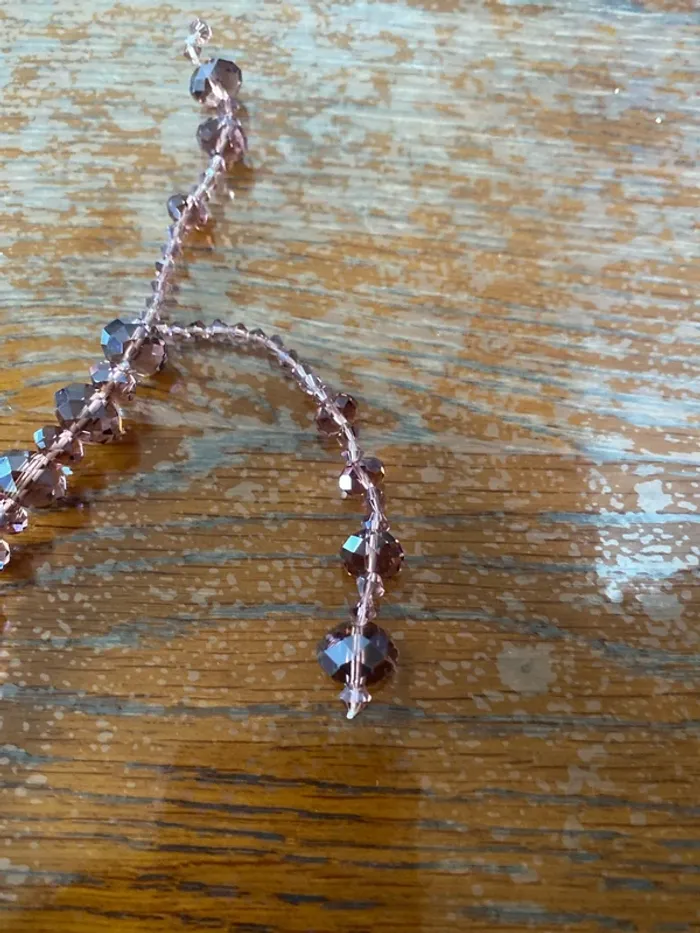 Collier perles verre violet - photo numéro 4