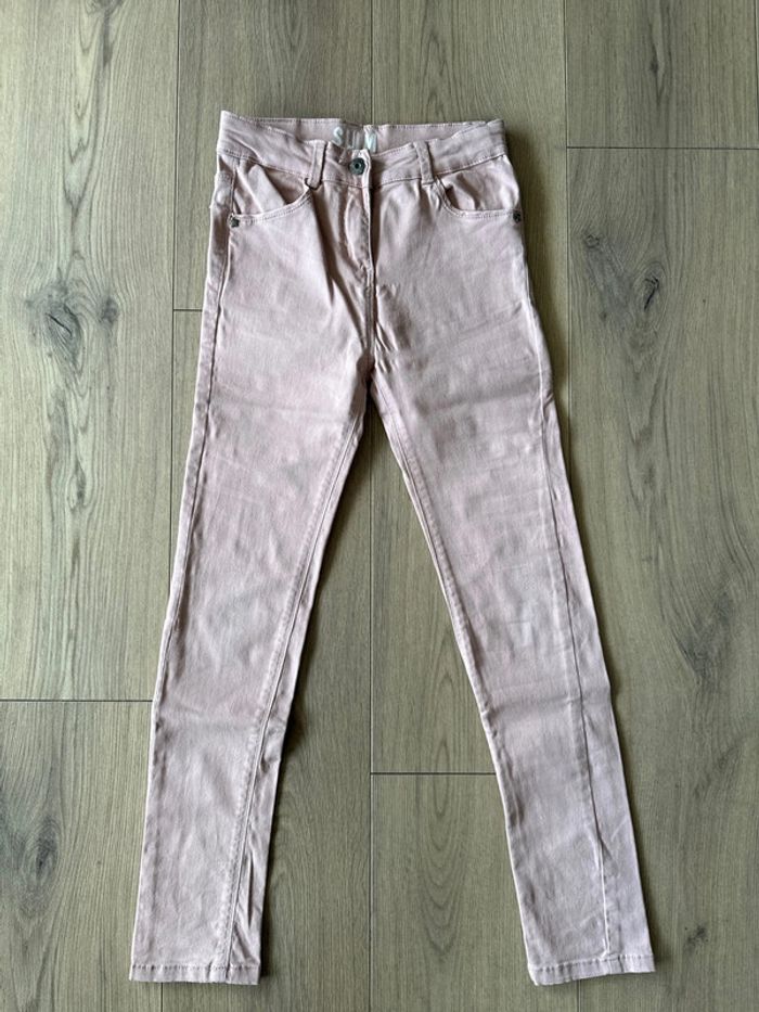 Jeans slim fille rose T.10 ans