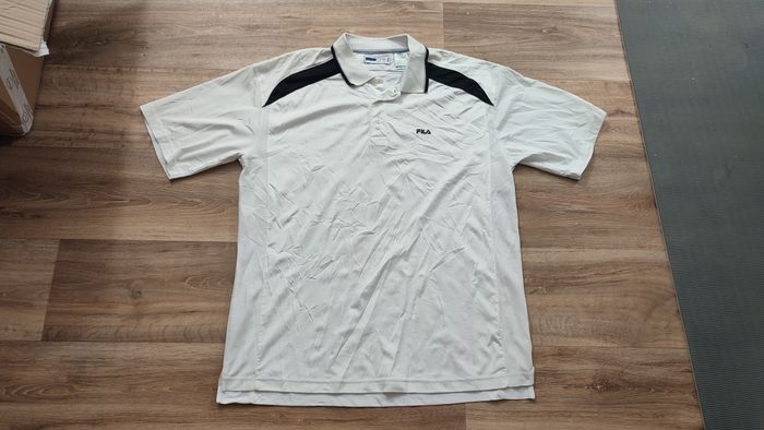 Vêtement Homme Polo blanc Fils Fila taille L #RETROSTREET - photo numéro 2