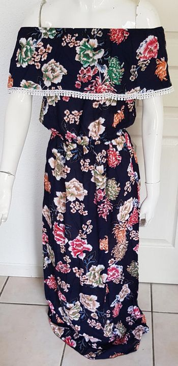 Robe longue légère fleurie