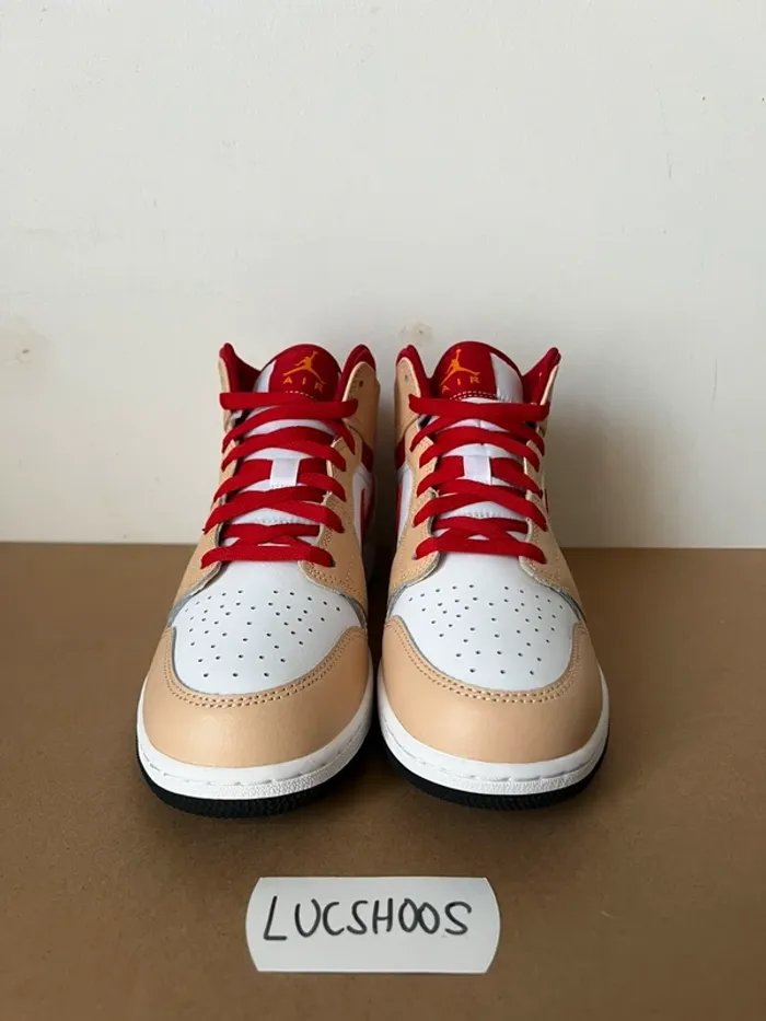 Nike Air Jordan 1 Mid Light Cardinal Curry - 40 - photo numéro 3