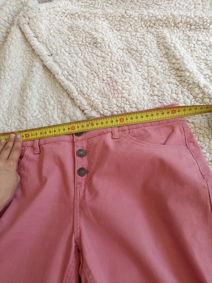 Jean rose slim fit taille haute – taille 40 cute kawaii vintage - photo numéro 7