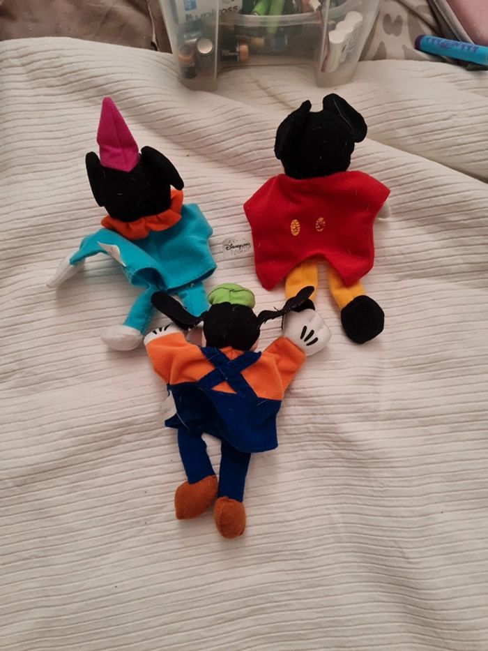 3 marionnettes mickey minnie et dingo disney - photo numéro 4