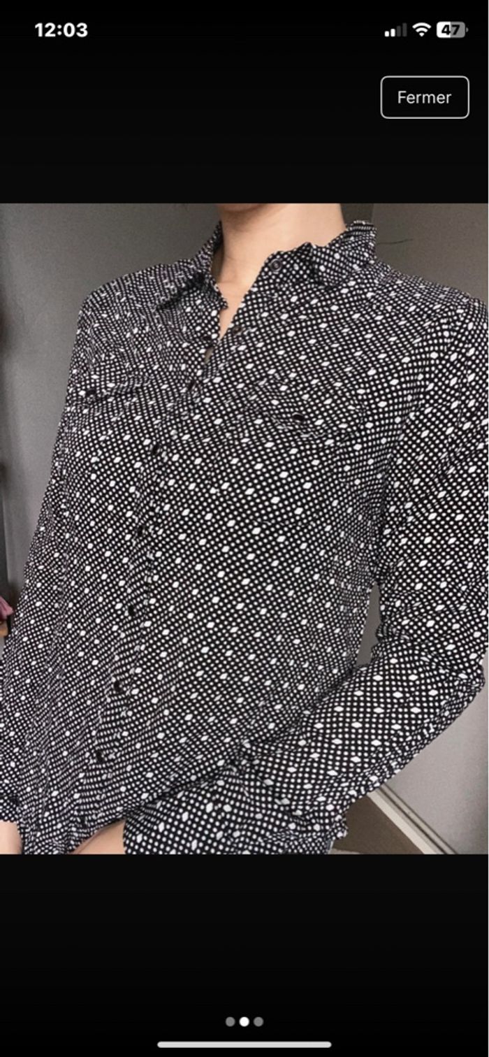 Chemise noir et blanc ddp taille s - photo numéro 3