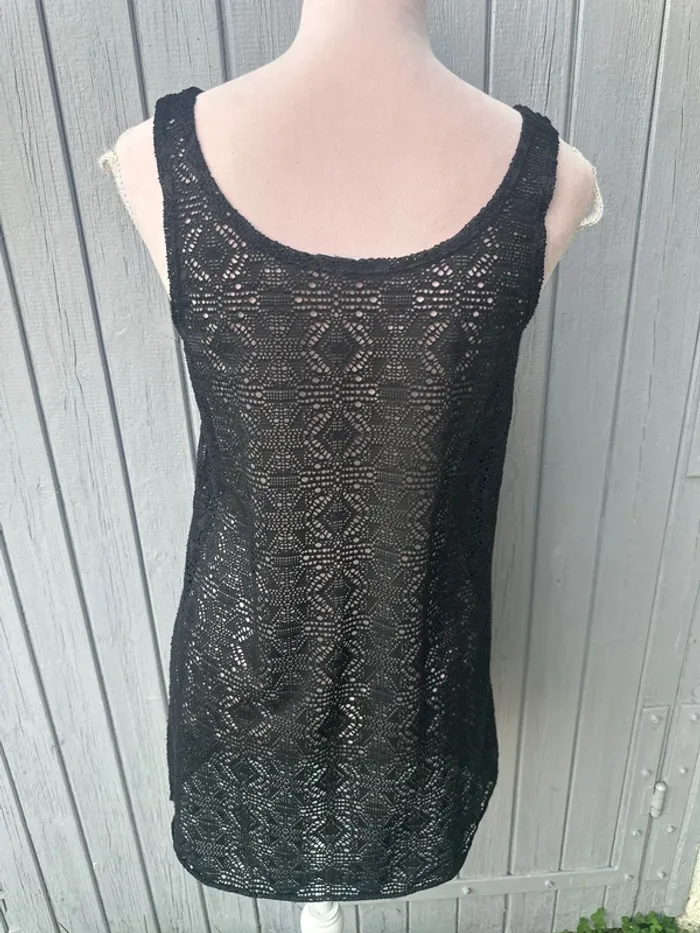 Robe de plage noir à trous sans manches 38/M - photo numéro 4