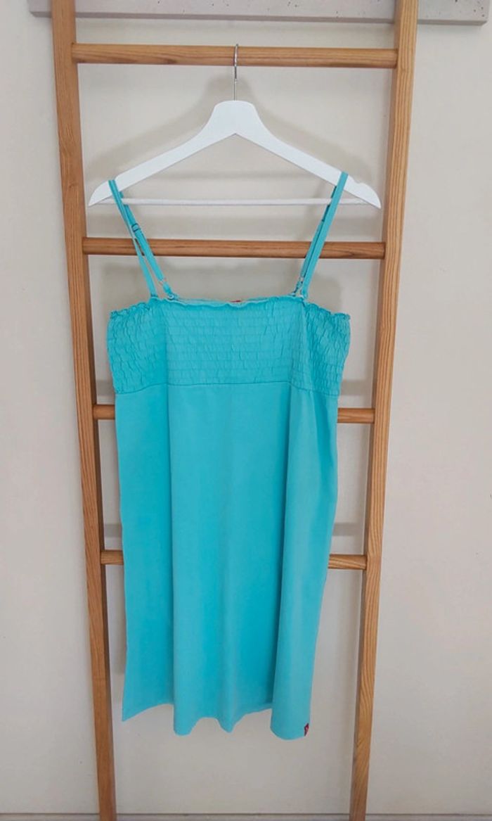 Robe bustier turquoise bretelles amovibles T 36 Edc Esprit - photo numéro 5