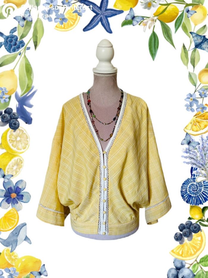 💛🌿Blouse bohème chic jaune pastel Lovestitch Made in India Pastel Boho Blouse🌿💛