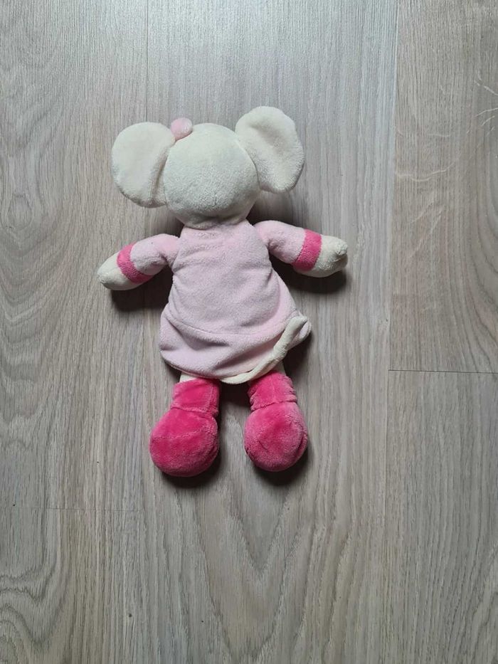 Peluche doudou enfant souris rose gemo vetir - photo numéro 3