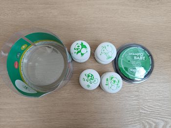 Jeu mes premiers tampons baby 4 animaux + encreur aladine baby