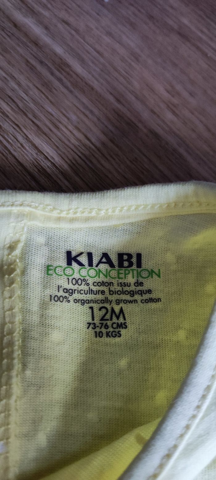 🦒 T-shirt Kiabi Bio "Petite Girafe" - 12 Mois 🦒 - photo numéro 4