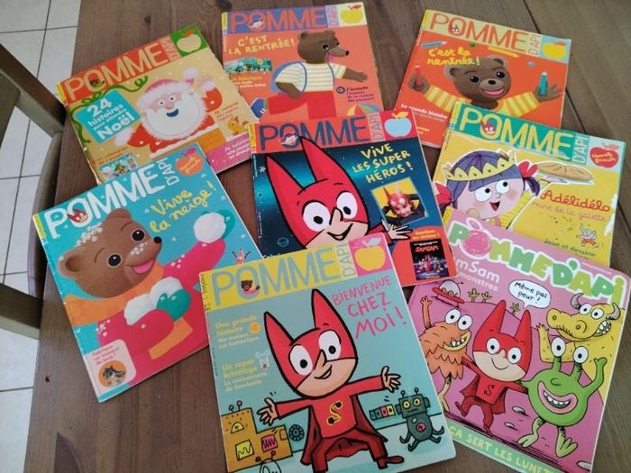 Lot de 8 magazines "POMME D API" très bon état