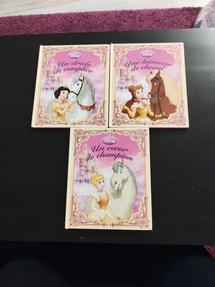 Lot 3 livres Disney princesses et chevaux