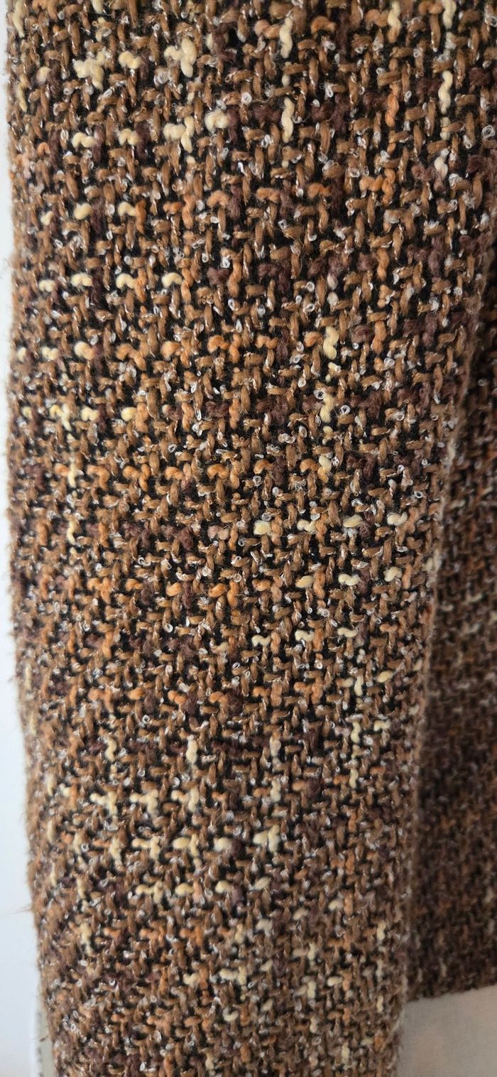 Veste Tweed Made in Italy – Taille L – Marron Camel – Excellent État - photo numéro 5