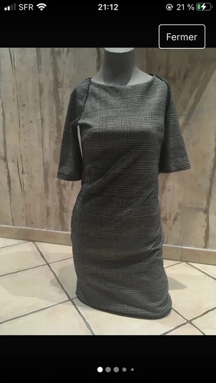 Superbe robe chic et sophistiquée de marque Mango excellent état en S 36/38 - photo numéro 3