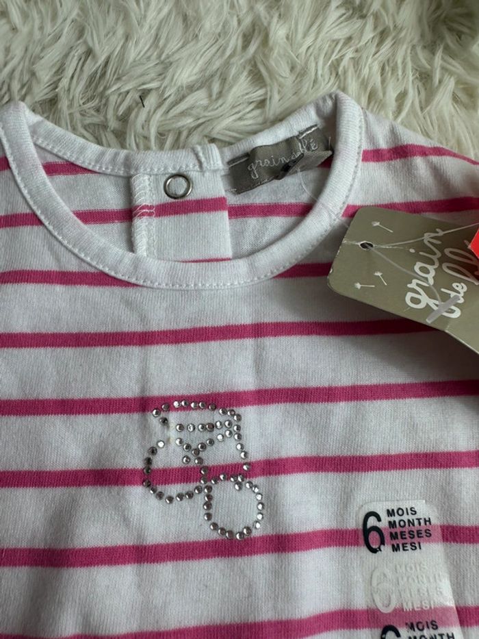 T-shirt grain de blé taille 6 mois - photo numéro 2