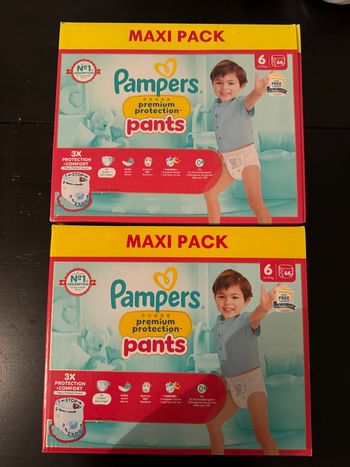 132 couches Pampers premuim pants taille 6
