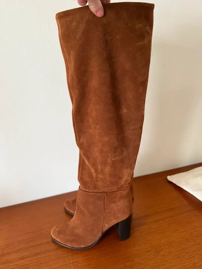 Bottes camel à talons - photo numéro 4