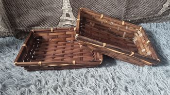 Lot 2 paniers style osier