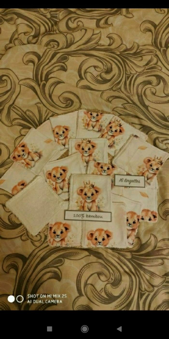 16 lingettes lavables neuf