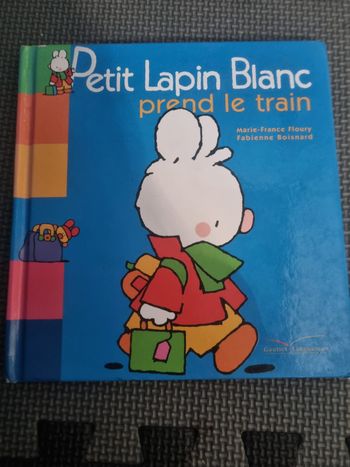 Livre enfant Petit Lapin Blanc :prend le train